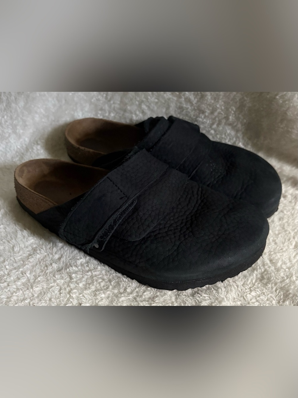 Birkenstock Nagoya Desert Buck Black Nubuck Leather Clogs Sandals 42 L 11 M 9